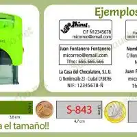 Sello automático S-842 muestras.