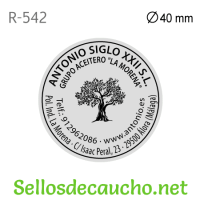Printer R-542 Shiny muestra sello automático redondo 40 milímetros diámetro