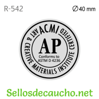 Muestra sello automático redondo 40 milímetros de diámetro Printer R-542 Shiny