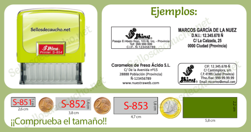 Printer S-854 Shiny muestras sello automático