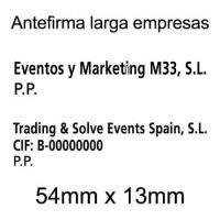 Sello Antefirma larga