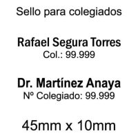 Sello para colegiado 45x10