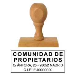 Sello de Madera Comunidad de Propietarios