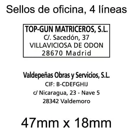 Sello datos fiscales