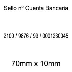 Sello cuenta bancaria