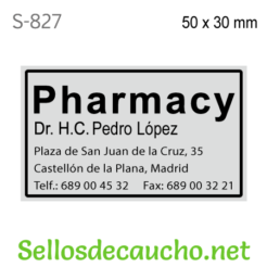 Printer S-827 Shiny muestra sello automático 50x30 milímetros