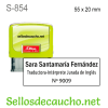 S-854 sello automático oficial traductor jurado