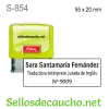 S-854 sello automático oficial traductor jurado