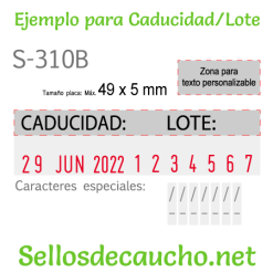 S-310B Fechador y numerador para fecha de caducidad y número de lote