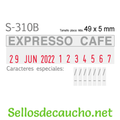 Fechador y numerador con texto S-310B