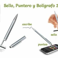 Sello, boligrafo y puntero, 3 en 1