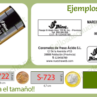 Ejemplos de sello de bolsillo Shiny S-724