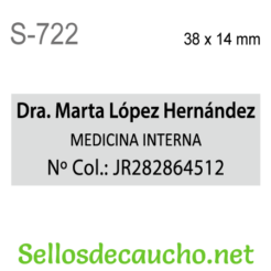 Sello personalizado de Bolsillo Shiny S-722 38x14mm