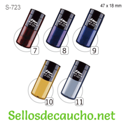 Sello Bolsillo Shiny S-723 47x18mm Colores