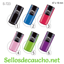 Sello Bolsillo Shiny S-723 47x18mm Colores