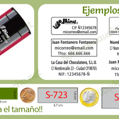 Ejemplos de sello de bolsillo Shiny S-722