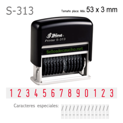 Numerador Shiny S-313 13 bandas 3 milímetros