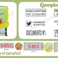 Printer S-851 Shiny muestras sello automático