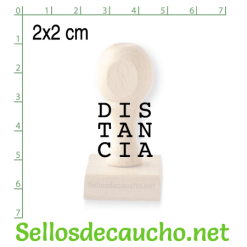 Sello manual 2x2 cm modelo madera