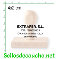 Sello manual 4x2 cm modelo ejemplo 4