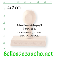 Sello manual 4x2 cm modelo ejemplo 5