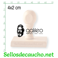Sello manual 4x2 cm modelo ejemplo 1