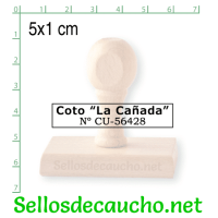 Sello manual 5x1 cm modelo ejemplo 4