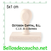 Sello manual 5x1 cm modelo ejemplo 5