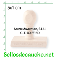 Sello manual 5x1 cm modelo ejemplo 1