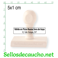Sello manual 5x1 cm modelo ejemplo 2