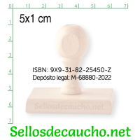 Sello manual 5x1 cm modelo ejemplo 3