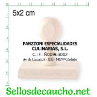 Sello manual 5x2 cm modelo ejemplo 5