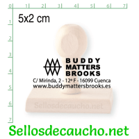 Sello manual 5x2 cm modelo ejemplo 4