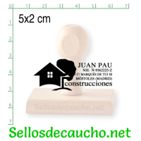 Sello manual 5x2 cm modelo ejemplo 3