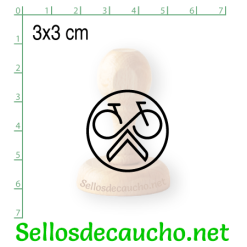 Sello manual 3x3 cm modelo ejemplo 4