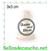 Sello manual 3x3 cm modelo ejemplo 3