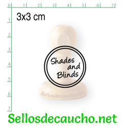 Sello manual 3x3 cm modelo ejemplo 3