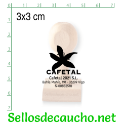 Sello manual 3x3 cm modelo ejemplo 2