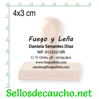 Sello manual 4x3 cm modelo ejemplo 5