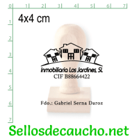 Sello manual 4x4 cm modelo ejemplo 4