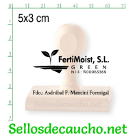 Sello manual 5x3 cm modelo ejemplo 5
