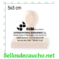 Sello manual 5x3 cm modelo ejemplo 4
