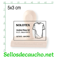 Sello manual 5x3 cm modelo ejemplo 3