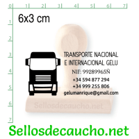 Sello manual 6x3 cm modelo ejemplo 5