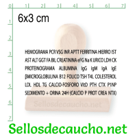 Sello manual 6x3 cm modelo ejemplo 4