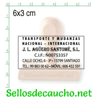 Sello manual 6x3 cm modelo ejemplo 3