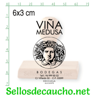 Sello manual 6x3 cm modelo ejemplo 2