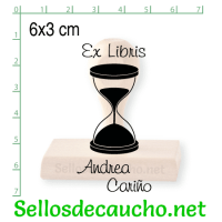 Sello manual 6x3 cm modelo ejemplo 1