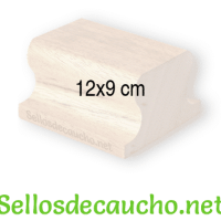 Sello de caucho manual 12x9cm