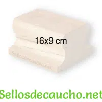 Sello de caucho manual 16x9 cm